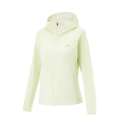 Li Ning Laufserie Bequem Lässig Schlicht Einfarbig Kapuzen-Reißverschluss Vielseitig Spiegel Sonnenschutzjacke Damenjacke AFDV252-6