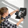Universal Circular Saw Storage Rack Two Hole Design Compatible Multiple Saw Types Wall Mounted Metal Organizer