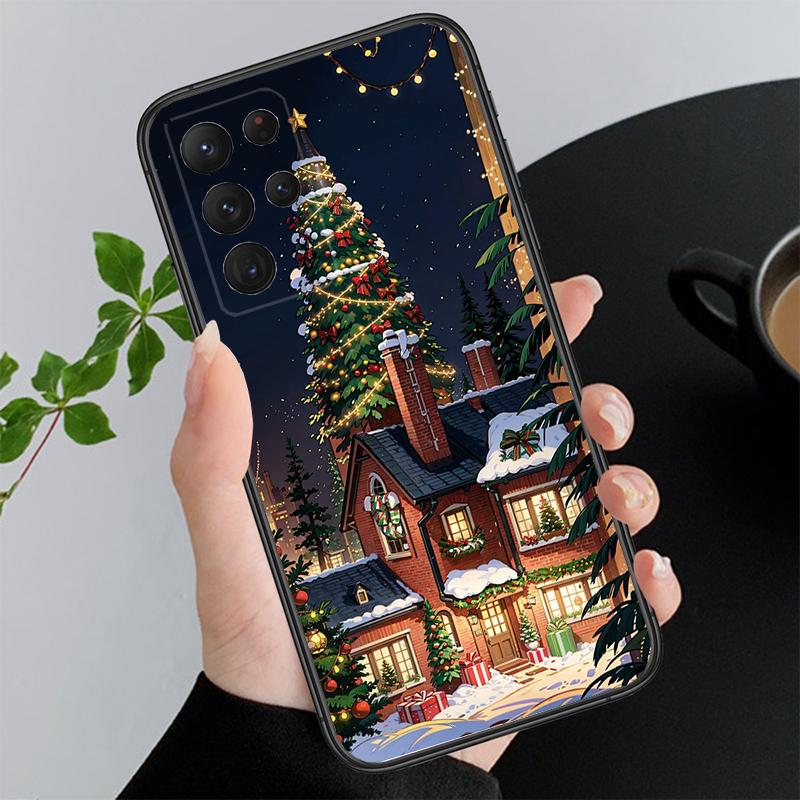 Phone Case For Samsung A55 A16 A56 A36 A35 A15 A53 A54 A33 A34 A25 A05S A52 A52S A14 A24 A26 A71 Winter Christmas