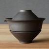 Ceramic Tea Cup Set Portable Japanese Travel Teaware Kung Fu Tea Cup 1 Pot 2 Cups Home Office Travel Vintage Drinkware