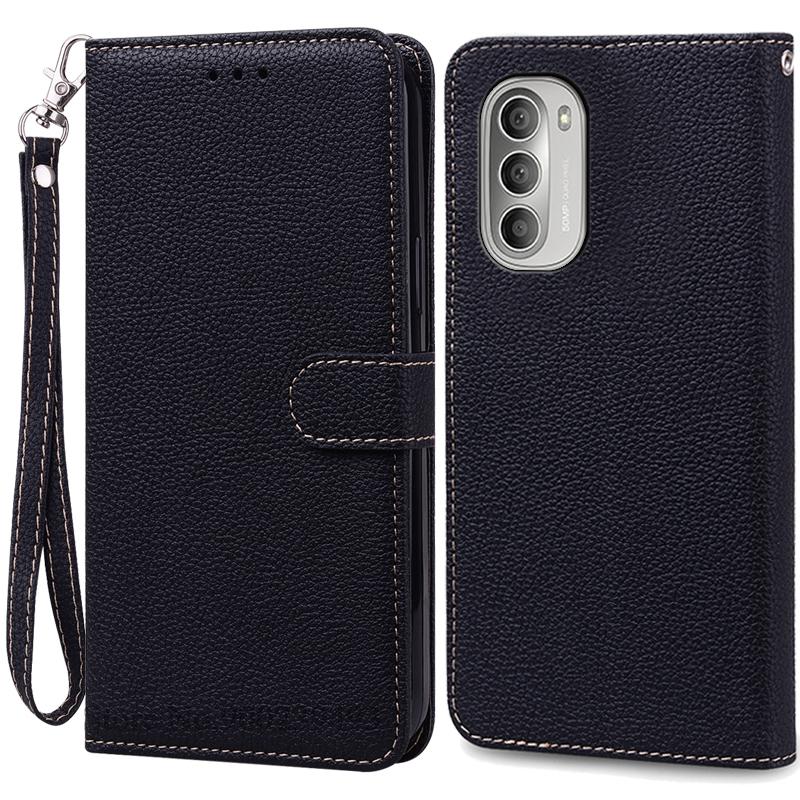 For Motorola G51 5G Deksel Lær Flip Lommebokdeksel For Moto G51 5G Deksel Mykt Silikondeksel For Motorola G51 5G Deksel Fundas