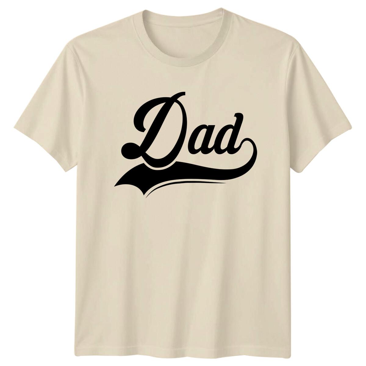 Dad Retro Script Font Fathers Day Gift T-Shirt XXXL