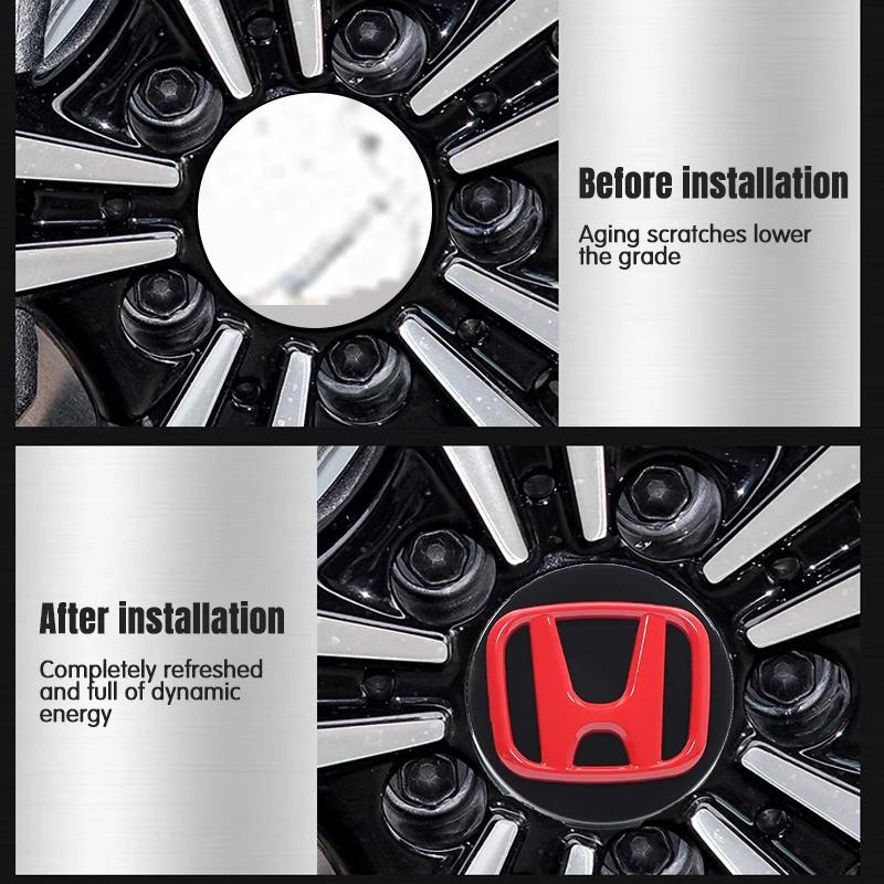58MM/69MM Car Styling Wheel Center Hub Caps Cover Replacement Accessories For Honda CITY CIVIC Mugen Pilot Type R Type S Insight