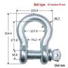 Chenghua Heavy Duty Galvanized D-Type Lifting Shackle Bow Bolt
