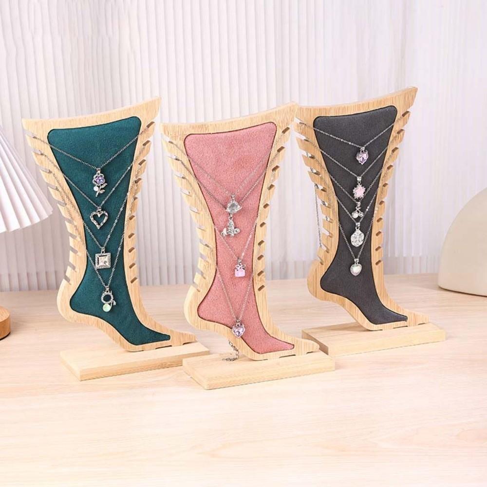 Creative Velvet Wooden Board Holder Storage Jewelry Hanging Stand  Desktop Use