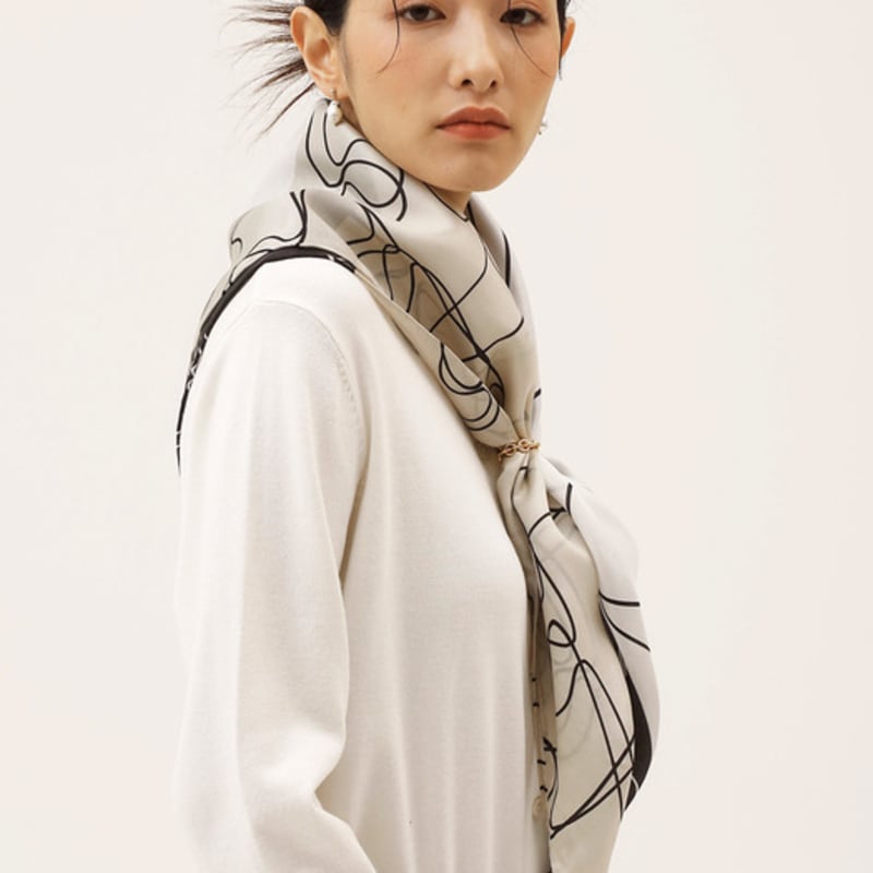 ONSZ Line Drawing Silk Scarf