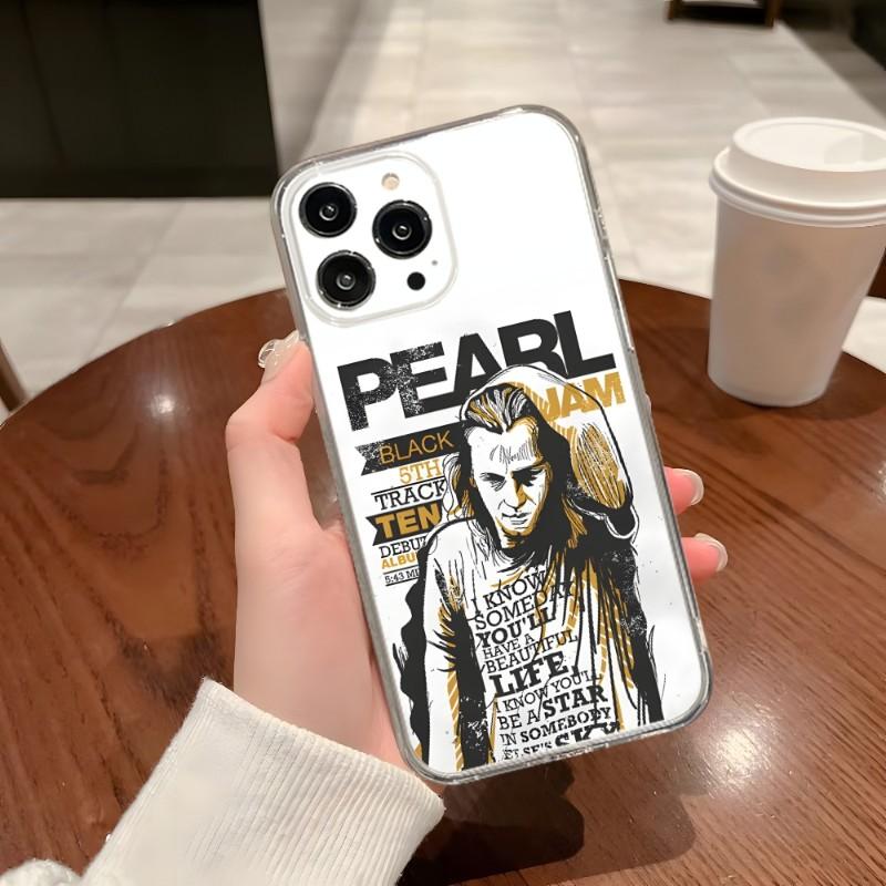 

Чехол для телефона Pearl Jam для iPhone 14 Pro 13 Mini 11 12 Max Xr X Xs 7 8 Plus 6 Прозрачный силиконовый чехол для телефона iPhone6 6s