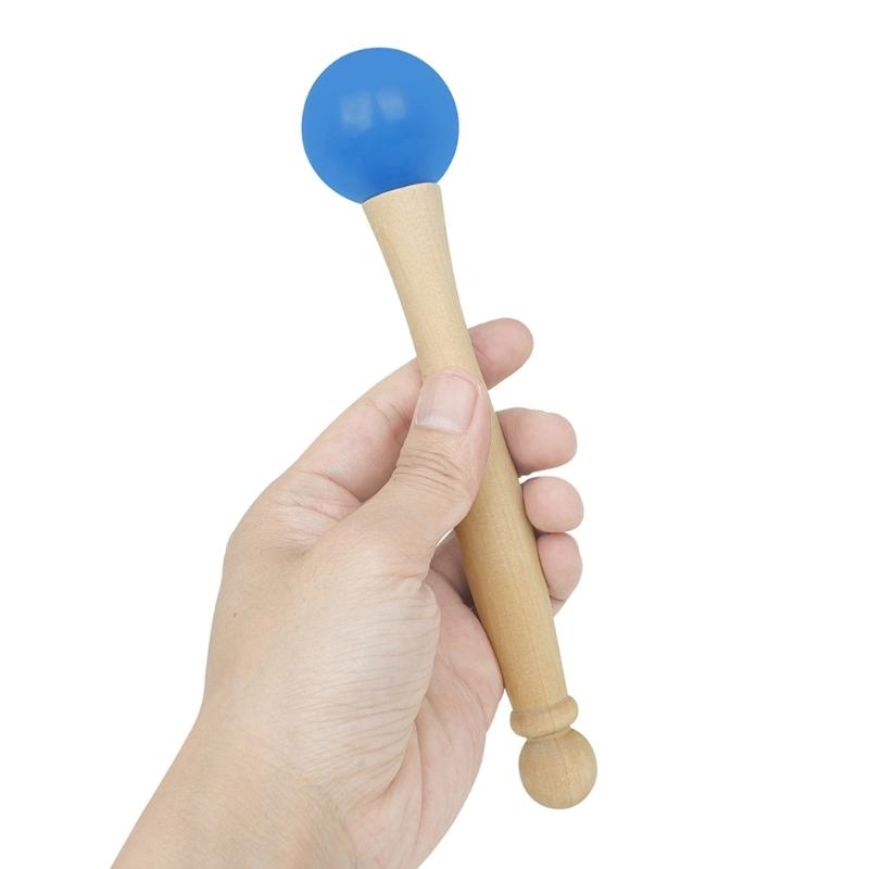 Rubber Singing Bowl Mallet with Wood Handle for Crystal Quartz or Tibetan Sound Healing Yoga Meditation Singing Bowls