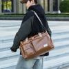 Pu material portable travel bag large capacity business trip portable storage bag independent shoe compartment sports fitness bag