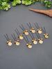Twinsho Decorative Hair Pins with Gold Coin and Bells for Wedding, Traditional Bridal Hair Accessories for Women