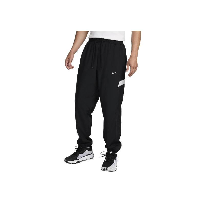 Nike Icon Retro Lightweight Breathable Loose Comfortable Woven Basketball Casual Pants Men Bottoms Black White FZ0251-010