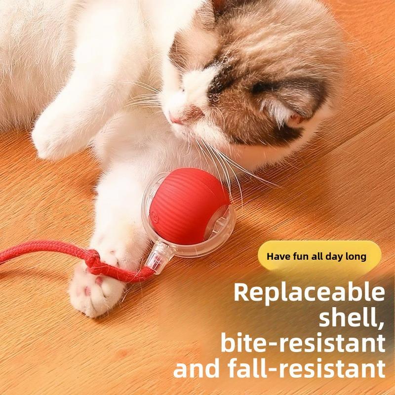 Cat Toy Balls, Biting Resistant, Self-entertaining, Cat Teasing Balls, Automatic Toy Balls, Boring Gadgets, Smart Pet Toys with Ropes