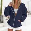 Women's Fashionable Casual Solid-color Long-sleeved Pullover Hooded Jacket