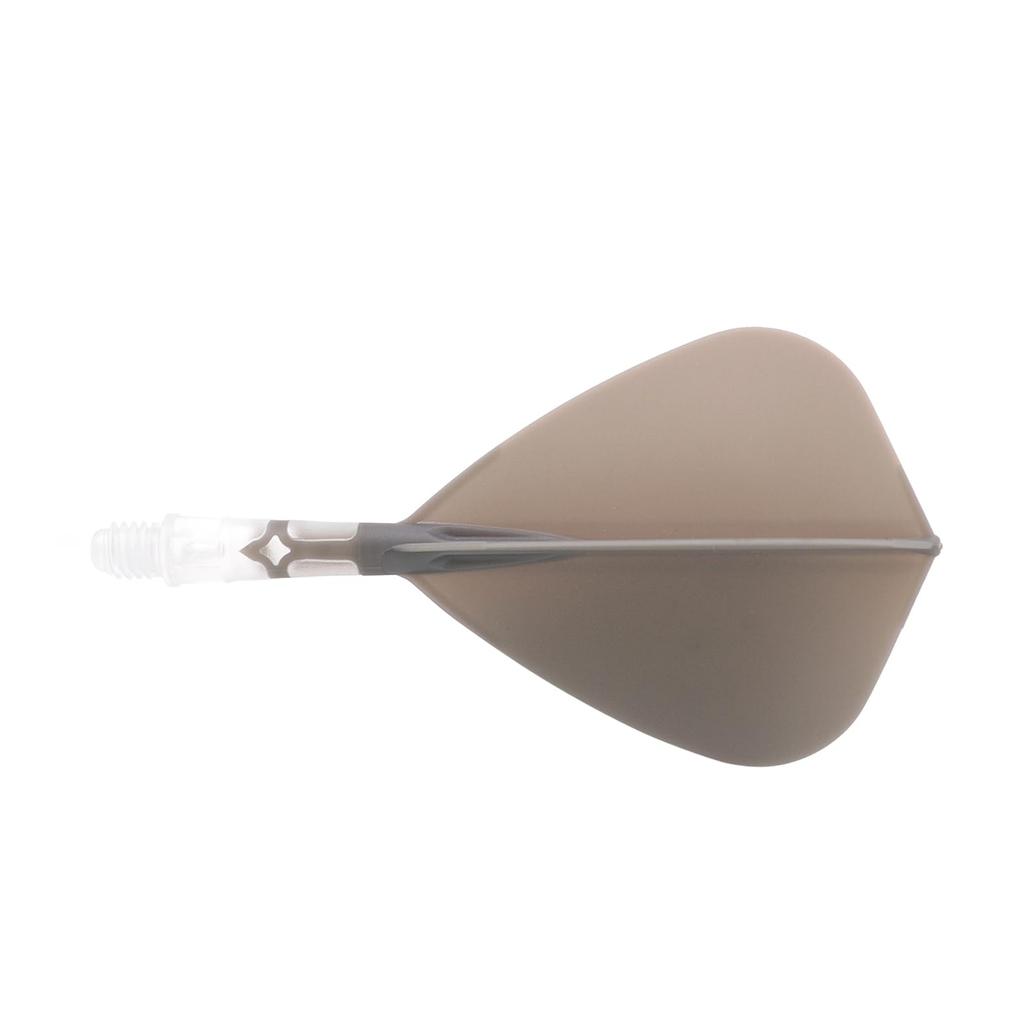 CUESOUL ROSTAK57 T19 Series Mixed Shaft Integrated Kite Shape Set of 3 Two-Tone Dual-Material Flights, Series, (Gray) CS-AK57FZ11-8S