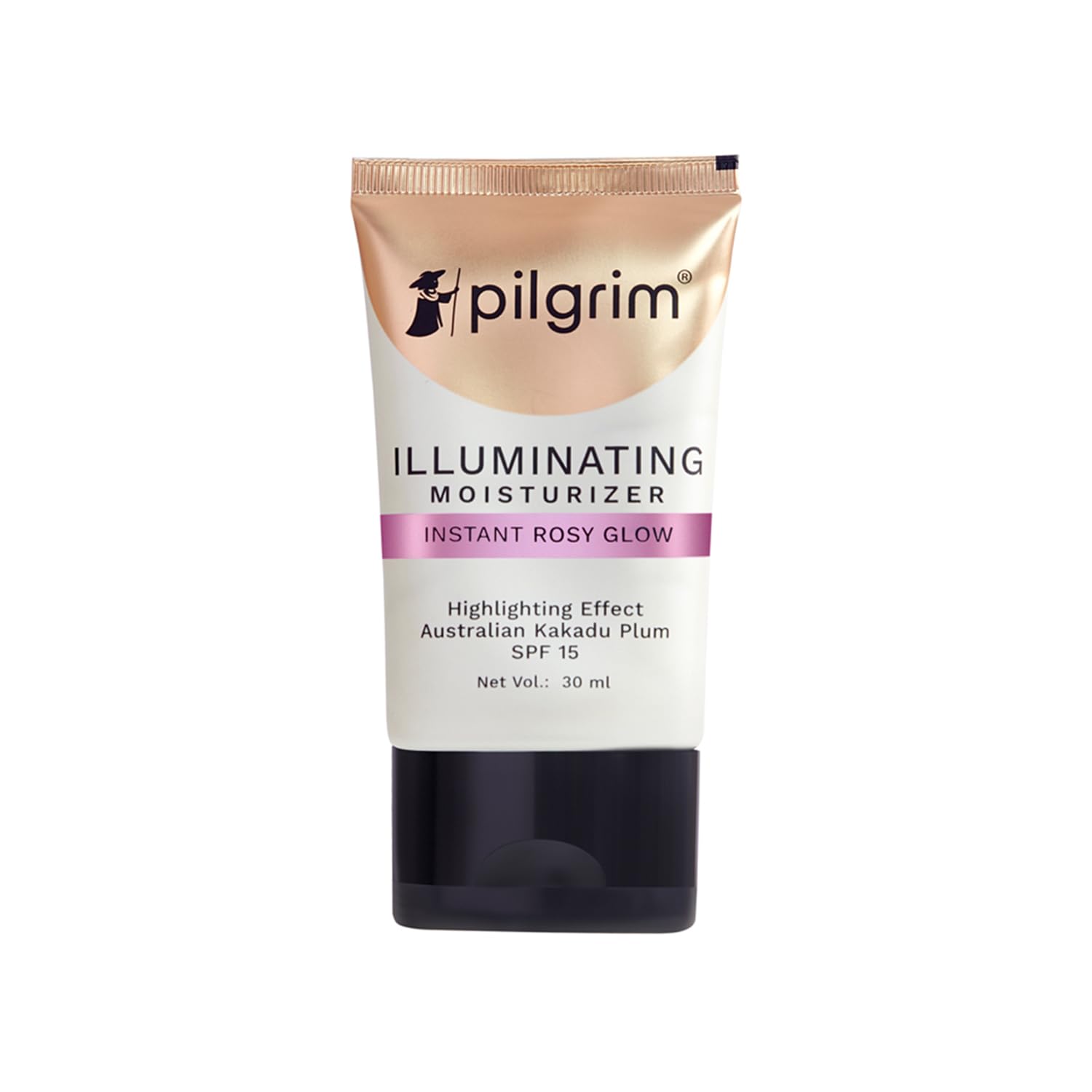 Pilgrim Illuminating Moisturizer Cream For Face 30Ml | Non-Greasy Highlighter With Rosy Glow & SPF 15