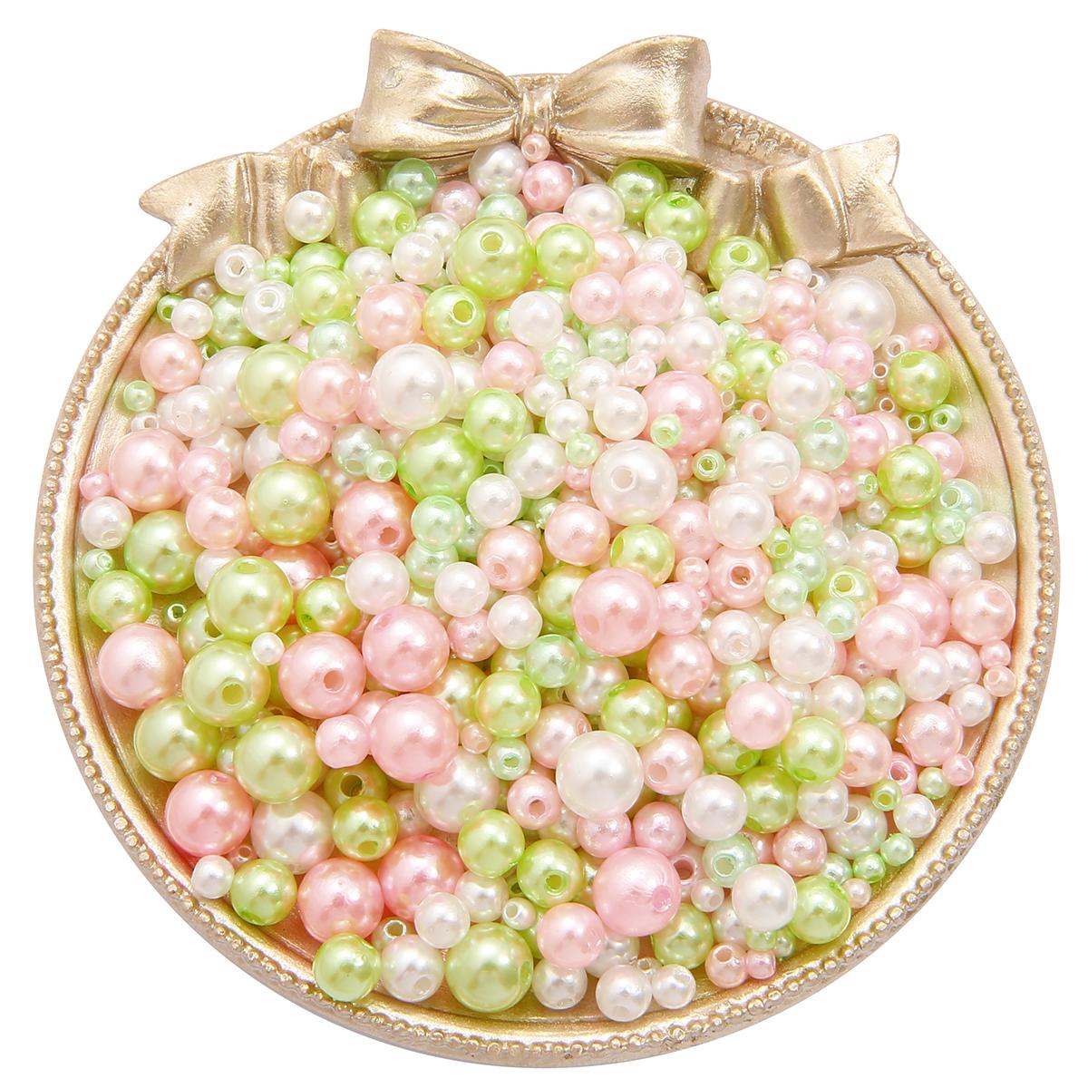 

150 шт. 3-8 мм круглые искусственные бусины из АБС-пластика с прямыми отверстиями для изготовления ювелирных изделий