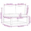 Modular Corner Sofa with Cream Colored Cushions Solid Acacia Wood