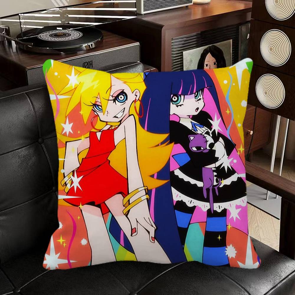 Panty And Stocking With Garterbelt Scanty Anime Pillow Case Square Pillow Bedroom Sofa Leisure Comfort Cushion Car