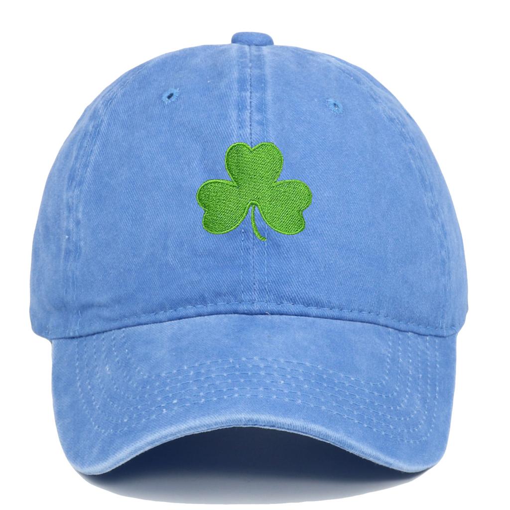 Ireland Green Baseball Cap Retro Clover Embroidered Sunscreen Hat for Men And Women Trendy Couple Duckbill Cap