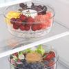 Rotating Salad Box, with Multi-Grid And Center Sauce Cup Fruit Tray, Ice Trough Cooling Base Design, Serving Bowl for Party, Gathering