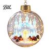 3D Winter Scene Decorations Glowing Christmas Story Ornament, Mini Holiday Light Up Ball Warm Glow Seasonal Decor Hanging Decoration, Acrylic