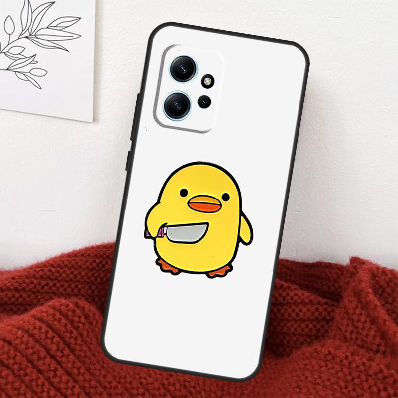 Cartoon Duck Knife Case For Xiaomi Redmi Note 14 13 10 11 12 15 Pro Plus Cover For Redmi 15 14C 12C 10C 13C 15C