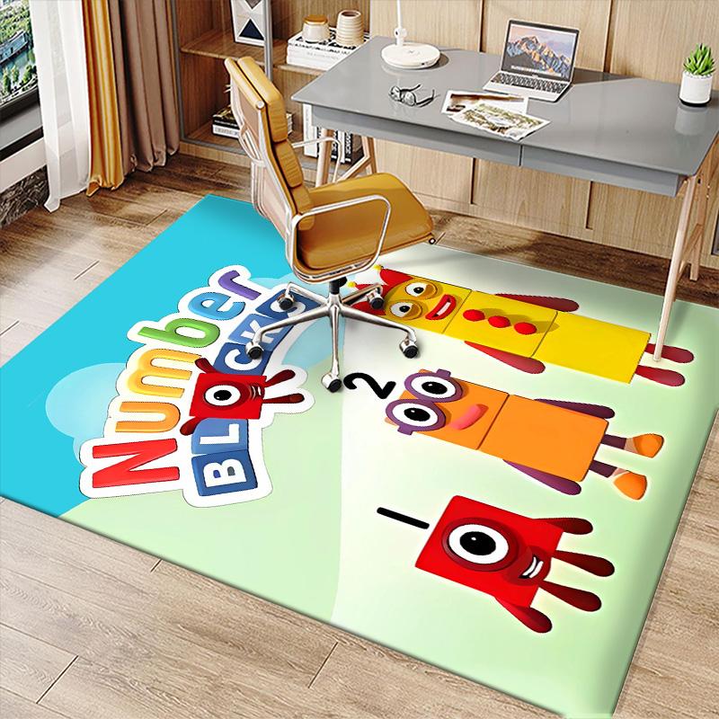 Tappeto Assorbente Lavabile Stampato Numberblocks, Tappetini Antiscivolo per Bagno, Tappeti da Cucina, Tappetino Yoga, Ingresso Soggiorno, Tappeti da Campeggio Picnic