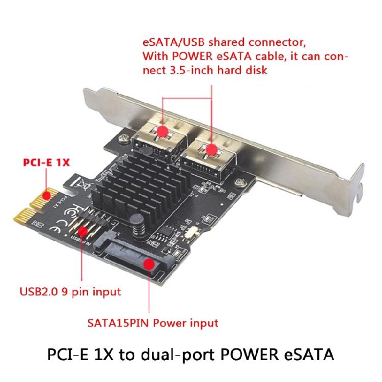 pci e to Power eSATA USB Expansion Card Support WINXP/WIN7/8/10/11/LINUX