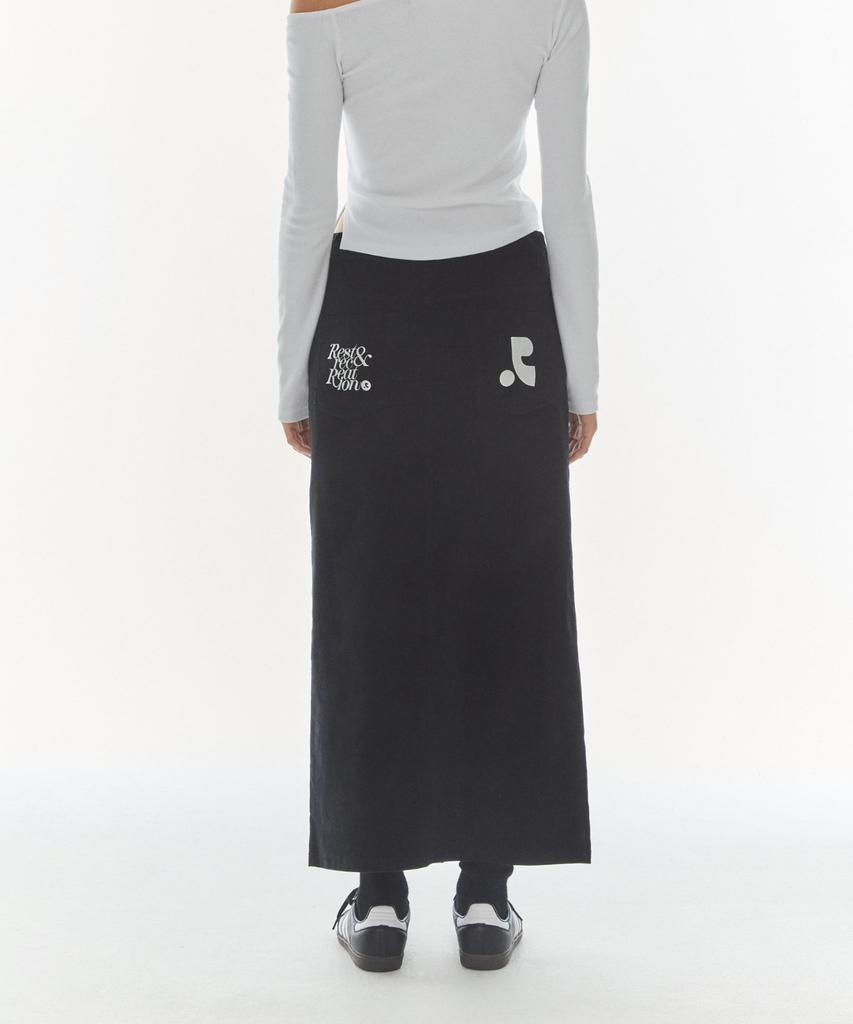 Rest And Recreation Corduroy Maxi Skirt - Black