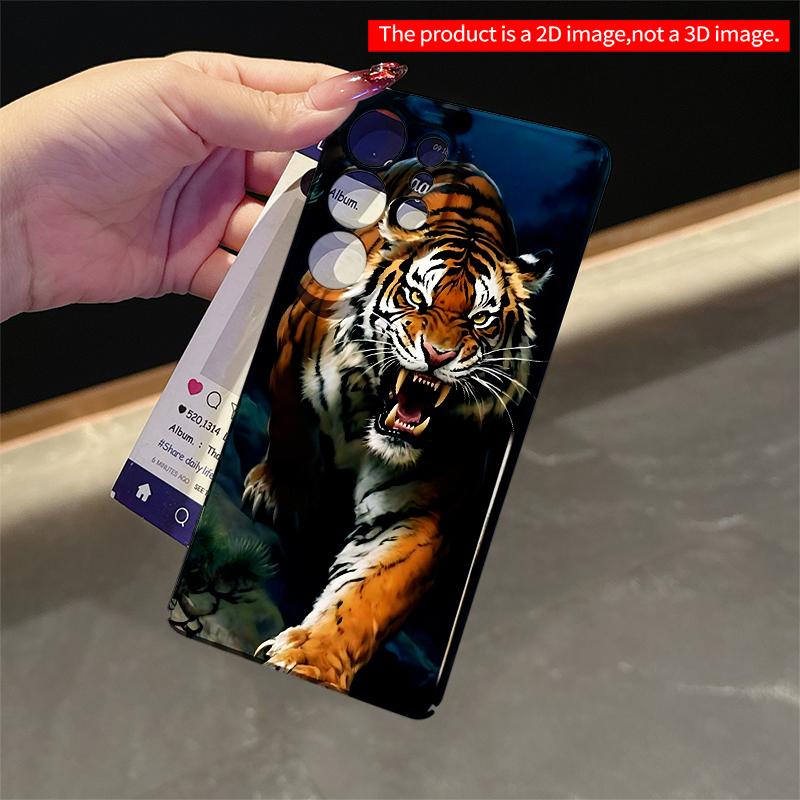 2DFlat Samsung Phone Case Roaring Tiger In Night Forest Applicable To Galaxy S23 S24 S25ULTRA S26 A12 A14 A15 A16 A54 A55