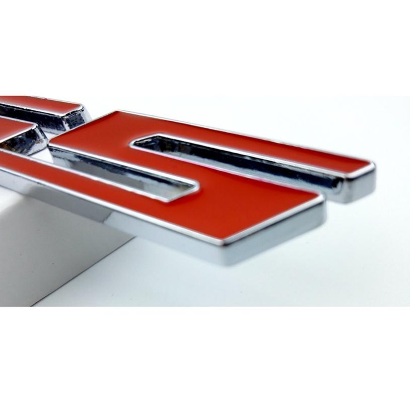 Premiumowy Emblemat Ze Stopu Cynku Ss Litera Grille Błotnik Pokrywa Bagażnika Odznaka Dla Chevy Camaro Impala 2010-2015