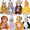Cute Monkey Tiger Dinosaur Cosplay Costumes Boys Girls Toddler Animal Jumpsuit Baby Rompers Infant Clothes Pyjamas Kids Kigurumi