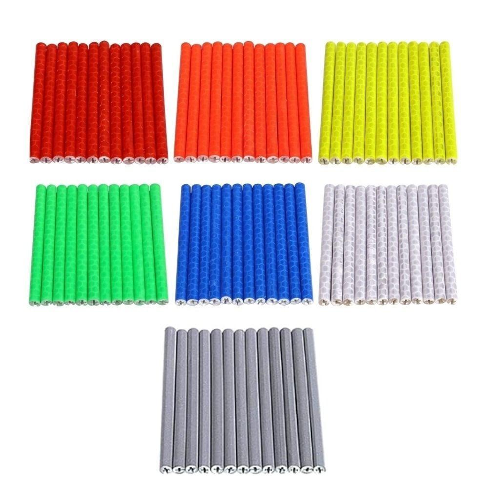 84PCS 75mm Bike Spoke Reflective Sticks ABS Reflective Spoke Skins  Night Riding 84PCS