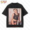 Hot Miley Cyrus Hannah Montana Vintage Oversized T-Shirt New Rare Black All Size Thaeb1418 YB8V
