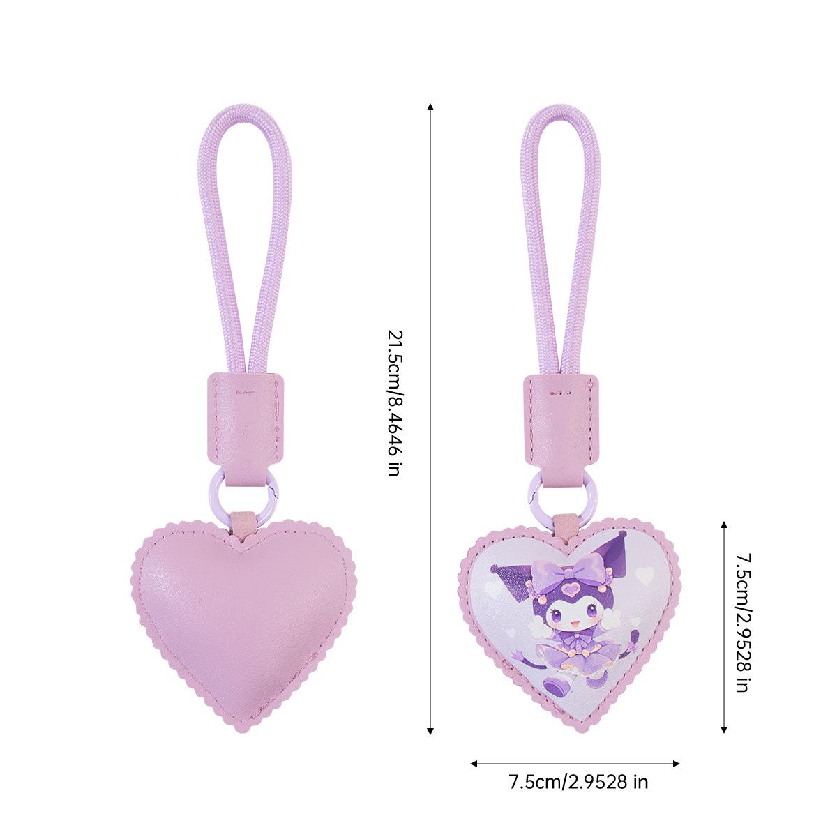 Sanrio Kuromi & My Melody Cartoon Keychain – Cute PU Leather Pendant Gift