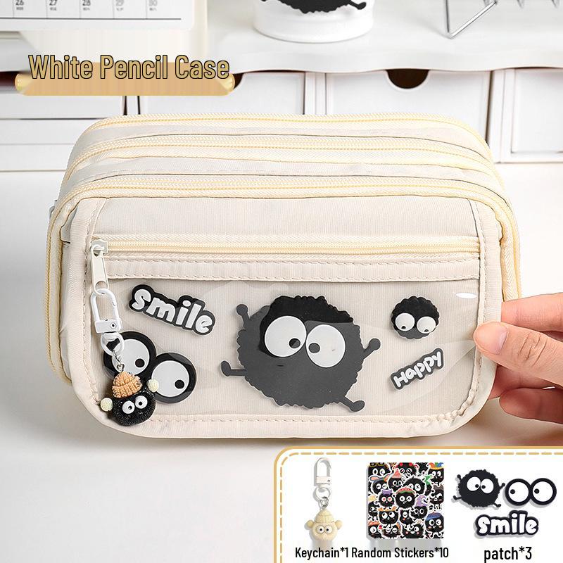 Upgraded Transparent Coal Ball Pencil Case - Stylish, High Capacity for Boys & Girls