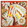 New Handmade curled silk feeling scarf women 90cm Horse twill silk square scarf Retro printing silk scarf shawl Headband