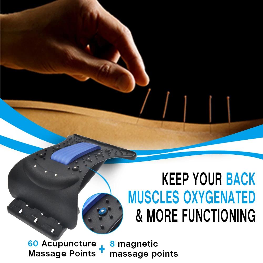Cervical Traction Device Lower Upper Lumbar Spine Support Pillow 4-Level Adjustable Back Massager Home Use Neck Bone Stretcher