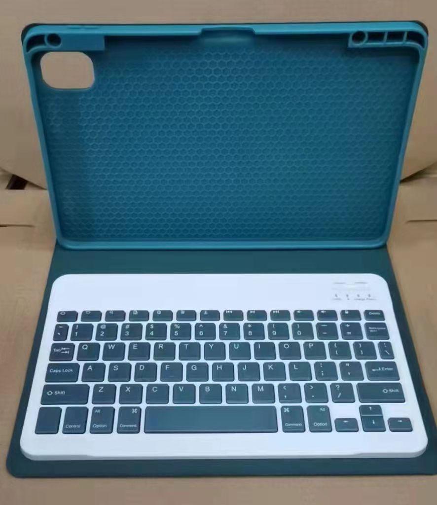 Color Square Leather Case with Bluetooth Keyboard & Pen Slot for Xiaomi Pad 5/5 Pro