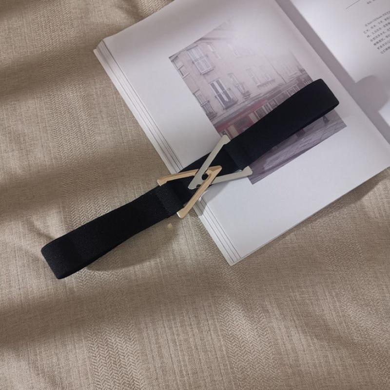 

Waist Elegant Elastic Cincher Belt For Women Ideal For Shirts And Suits Black In чорний