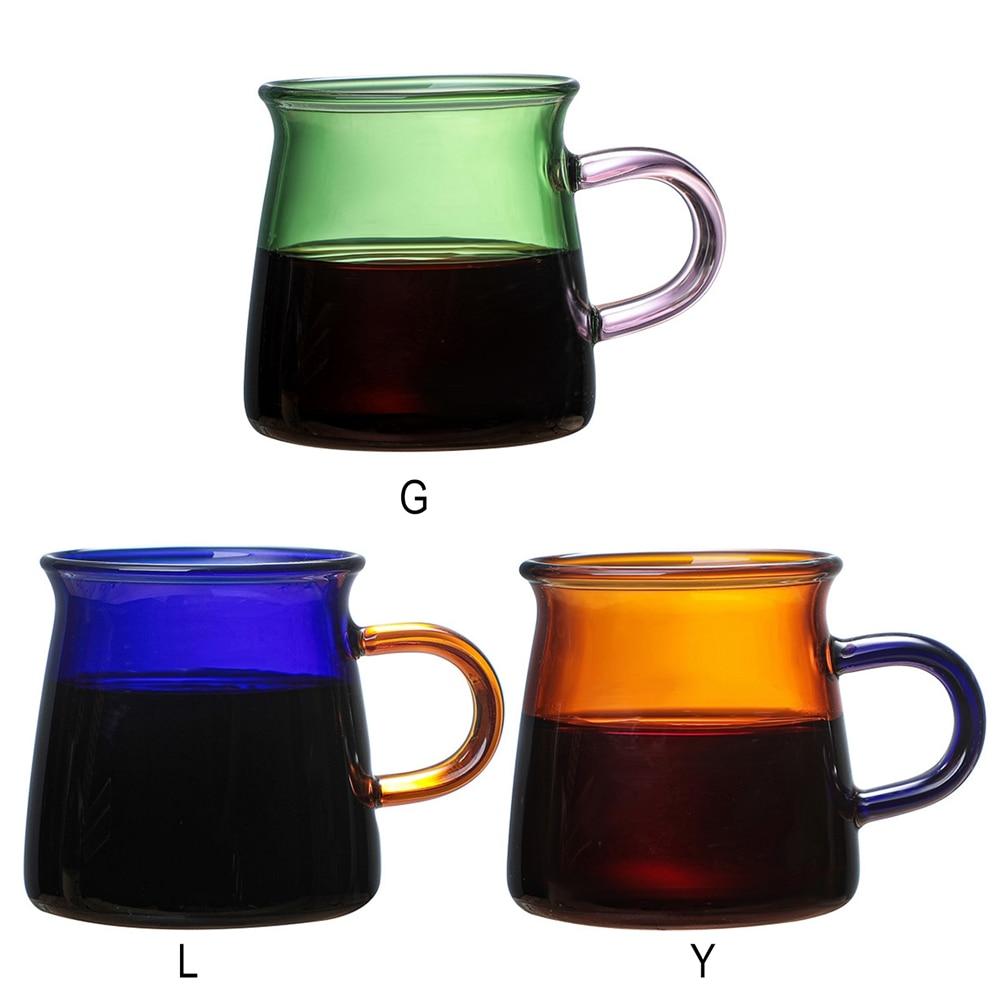Glass Coffee Cup Borosilicate Colorful Wine Glasses Drinking Tumbler