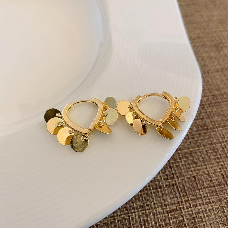 Colorful Heart Ear Buckle New Korean Fashion Women's Earring Precious Hoop Earrings Gold Plating Jewelries Girl Gifts