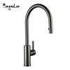 Single Handle Pull Out Kitchen Faucet Brushed Gunmetal Matt Black Rotation Kitchen Hot and Cold Water Sink Taps Kitchen Faucet