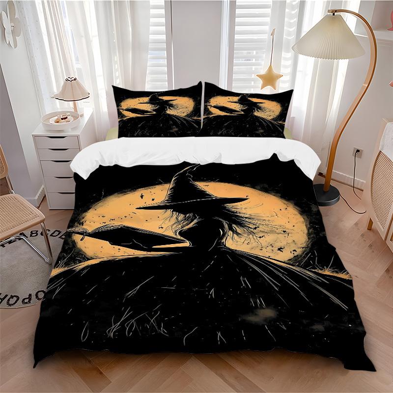 

3pc Witchcraft Moonlight Cover Set - 1 Quilt Cover + 2 Pillowcases, All Seasons Bedroom Setting, Perfect for Home047 135x200cm
