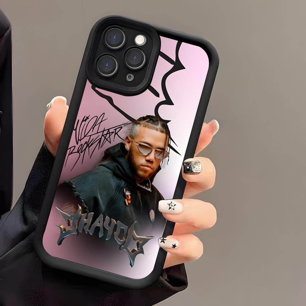 Jhayco Puerto Rico Singer Phone Case For IPhone 17 Air 16 E 15 14 Plus 13 12 11 Pro Max Black Sky Eye Stepped Protective Case