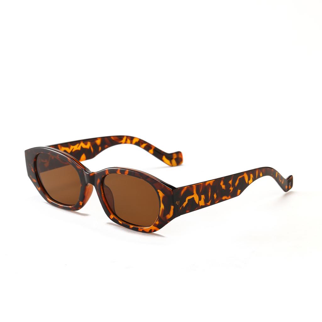 Glasses 3562 Polygonal Frame Square Tortoiseshell Frame Sunglasses Men, Jelly Sunglasses Women
