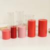 Clear Candlestick Molds Cylindrical Candle Mould for Church Christmas Wedding Dinner Valentine Day Home Decoration