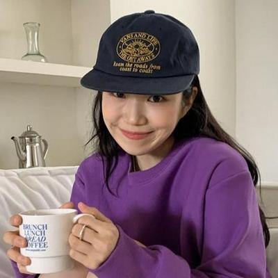 Korėjietiško stiliaus saulėtekio siuvinėjimo beisbolo kepurė su plačiu krašteliu