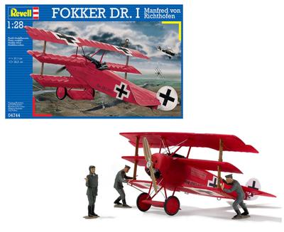 German Revell Fokker 04744 Plastic Model 1/28 Dr.1