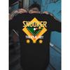 Men's Large Snooker-Themed T-Shirt - Fit with Back Print Snooker Balls & Cues Design, Billiard Table Color Scheme (Green/Yellow/White)